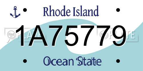 1A75779 Rhode Island License Plate