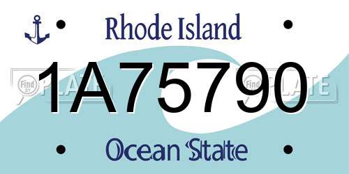 1A75790 Rhode Island License Plate