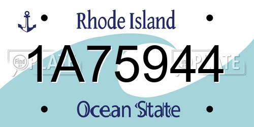 1A75944 Rhode Island License Plate