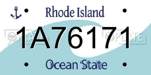 1A76171 Rhode Island License Plate