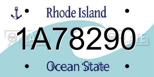 1A78290 Rhode Island License Plate