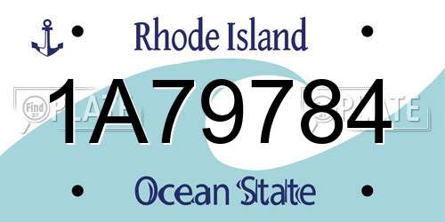 1A79784 Rhode Island License Plate