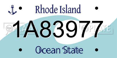 1A83977 Rhode Island License Plate