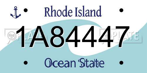 1A84447 Rhode Island License Plate