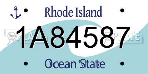 1A84587 Rhode Island License Plate