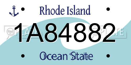 1A84882 Rhode Island License Plate
