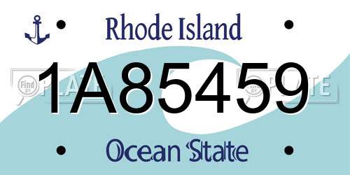 1A85459 Rhode Island License Plate