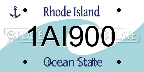 1AI900 Rhode Island License Plate