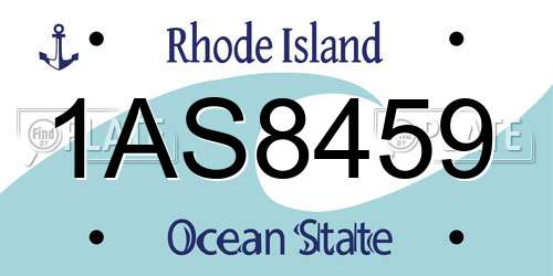 1AS8459 Rhode Island License Plate