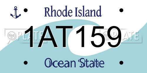 1AT159 Rhode Island License Plate