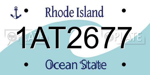 1AT2677 Rhode Island License Plate