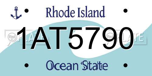 1AT5790 Rhode Island License Plate