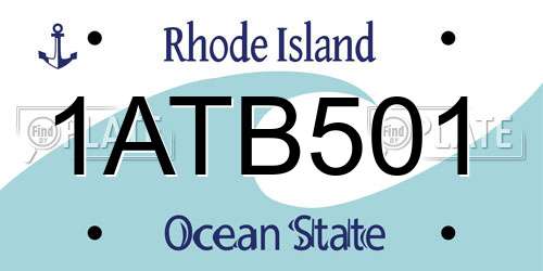 1ATB501 Rhode Island License Plate
