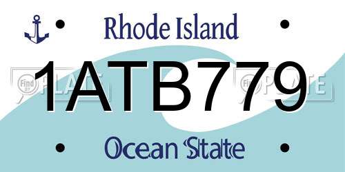 1ATB779 Rhode Island License Plate