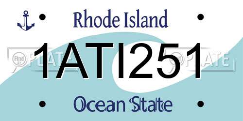 1ATI251 Rhode Island License Plate