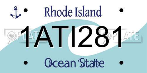 1ATI281 Rhode Island License Plate