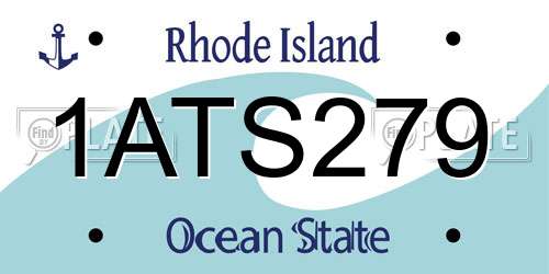 1ATS279 Rhode Island License Plate