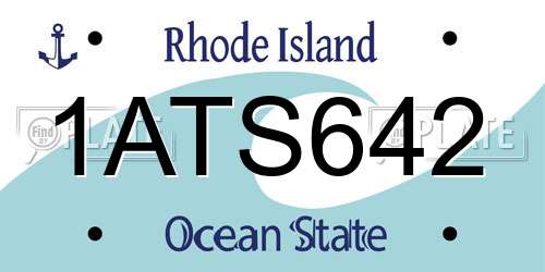 1ATS642 Rhode Island License Plate