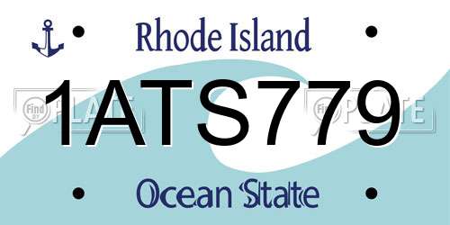 1ATS779 Rhode Island License Plate