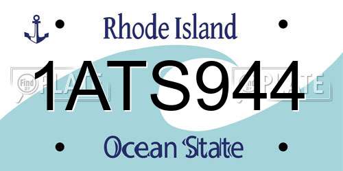 1ATS944 Rhode Island License Plate