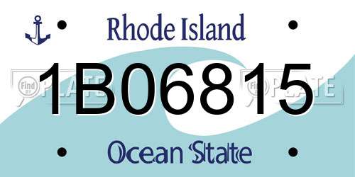 1B06815 Rhode Island License Plate