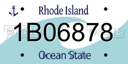 1B06878 Rhode Island License Plate