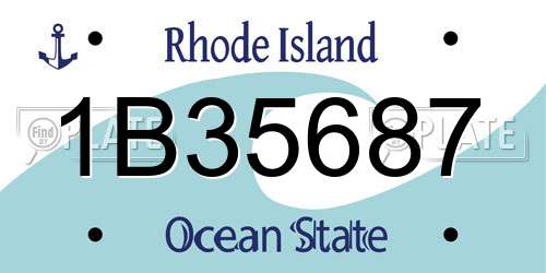 1B35687 Rhode Island License Plate