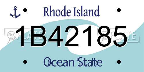 1B42185 Rhode Island License Plate