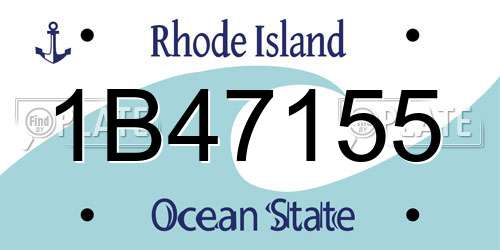 1B47155 Rhode Island License Plate