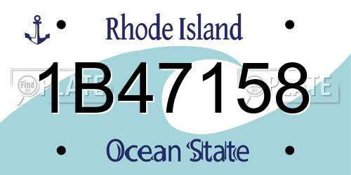 1B47158 Rhode Island License Plate