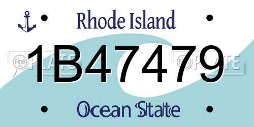 1B47479 Rhode Island License Plate