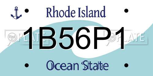 1B56P1 Rhode Island License Plate