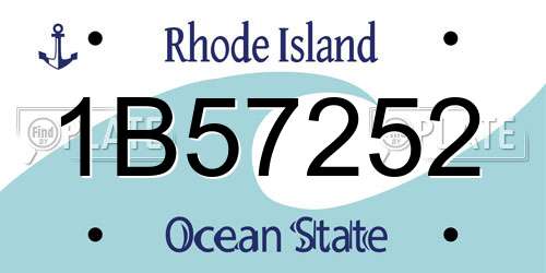 1B57252 Rhode Island License Plate