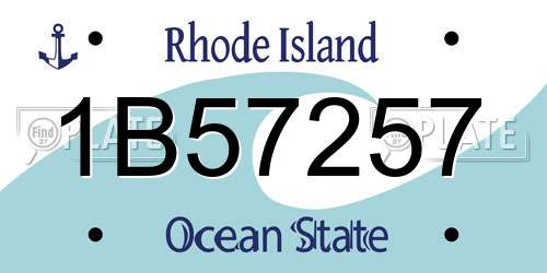 1B57257 Rhode Island License Plate