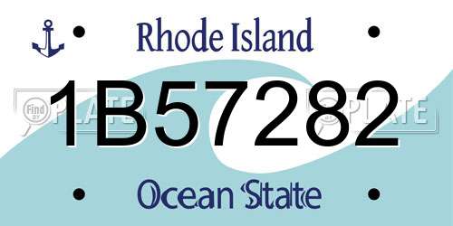 1B57282 Rhode Island License Plate