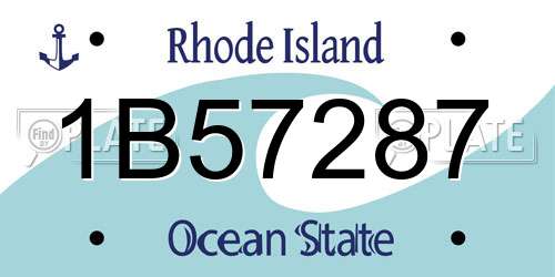 1B57287 Rhode Island License Plate