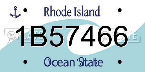 1B57466 Rhode Island License Plate