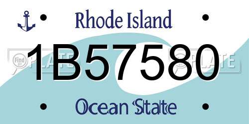 1B57580 Rhode Island License Plate