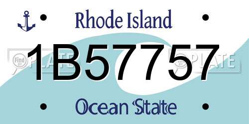 1B57757 Rhode Island License Plate