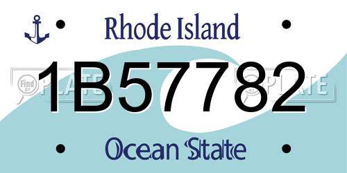 1B57782 Rhode Island License Plate