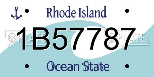 1B57787 Rhode Island License Plate