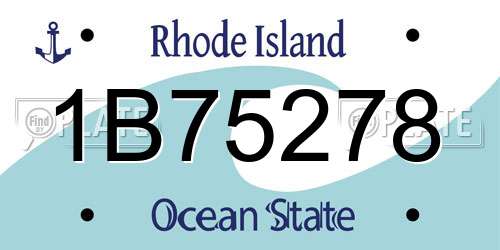 1B75278 Rhode Island License Plate