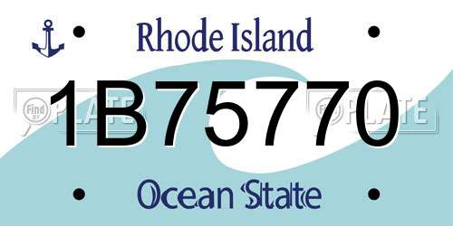 1B75770 Rhode Island License Plate