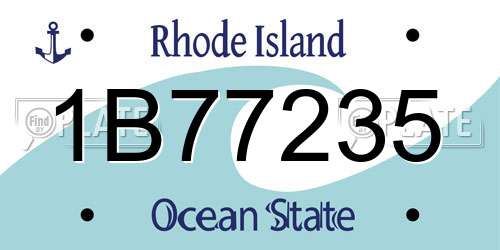 1B77235 Rhode Island License Plate