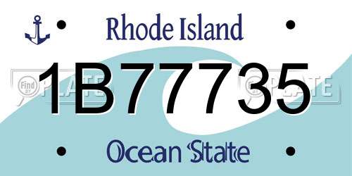 1B77735 Rhode Island License Plate