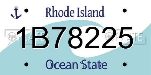 1B78225 Rhode Island License Plate