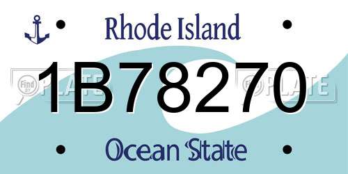 1B78270 Rhode Island License Plate