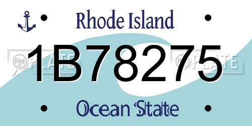 1B78275 Rhode Island License Plate