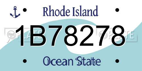 1B78278 Rhode Island License Plate