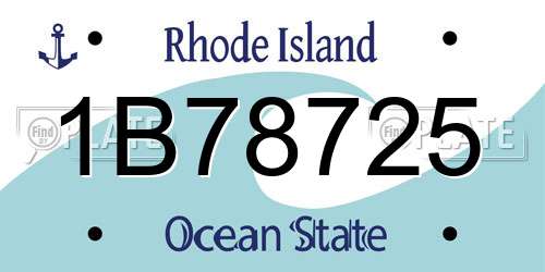 1B78725 Rhode Island License Plate